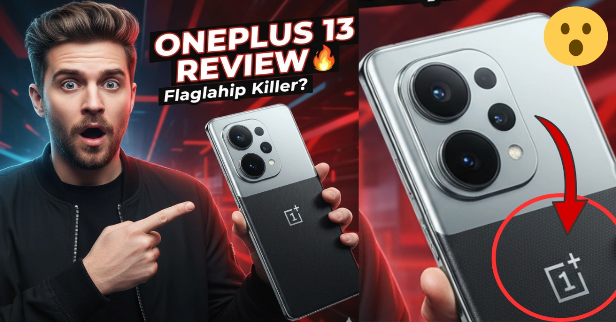 OnePlus 13 smartphone front and back with triple camera setup