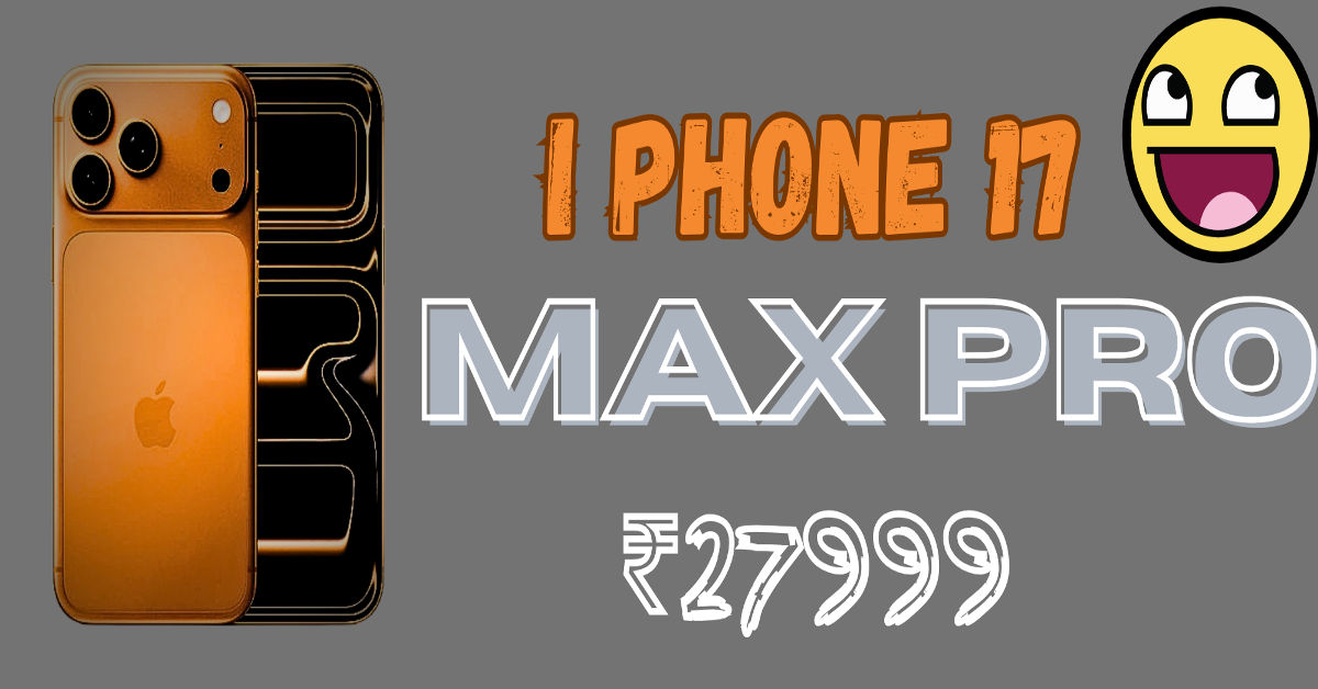 iPhone 17 Pro smartphone with titanium body, bright OLED display, and sleek premium design.